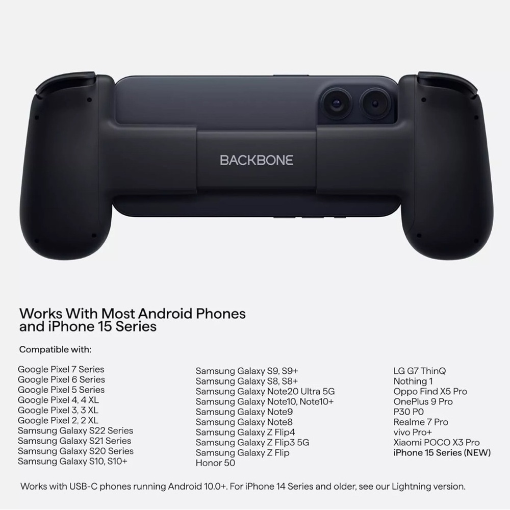 BACKBONE One Mobile Gaming Controller for Android & iPhone 15 Series (USB-C)™ - Picture 5 of 7